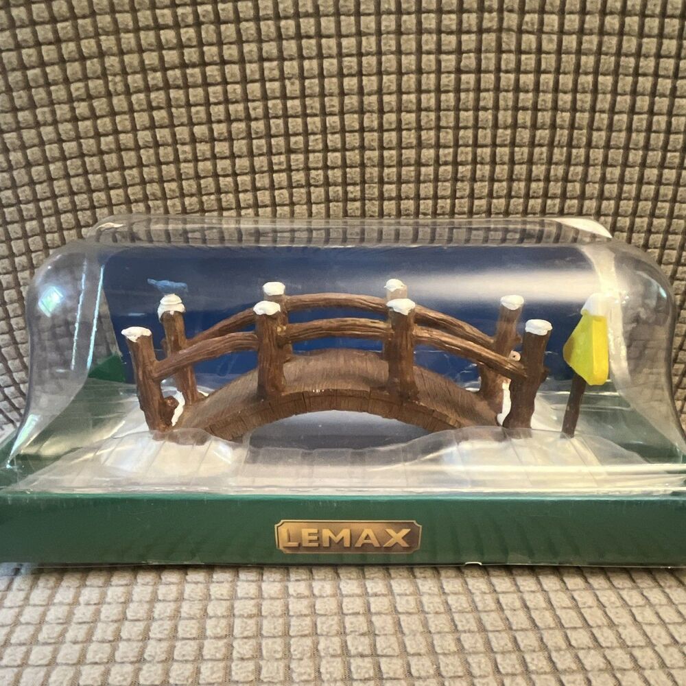 Lemax Christmas Village Split Rail Footbridge #63276 Winter Table Accent NIB